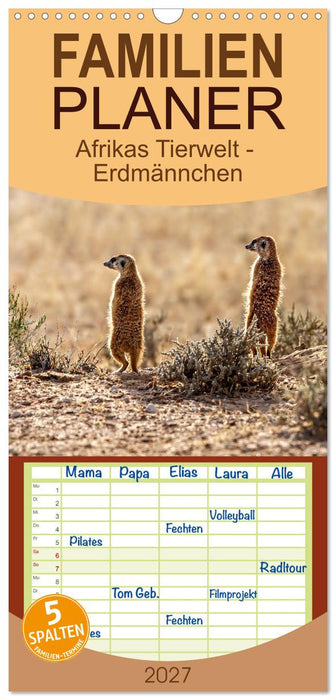 Afrikas Tierwelt - Erdmännchen (CALVENDO Familienplaner 2027)