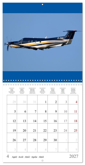Airplanes in the blue sky (CALVENDO Monthly Calendar 2027)