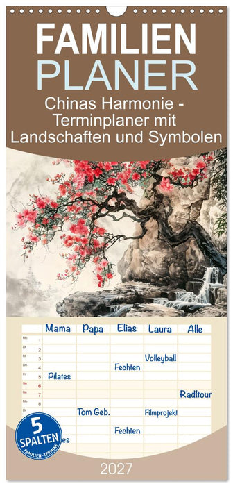 Chinas Harmonie - Terminplaner mit Landschaften und Symbolen (CALVENDO Familienplaner 2027)