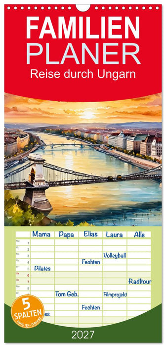 Reise durch Ungarn (CALVENDO Familienplaner 2027)