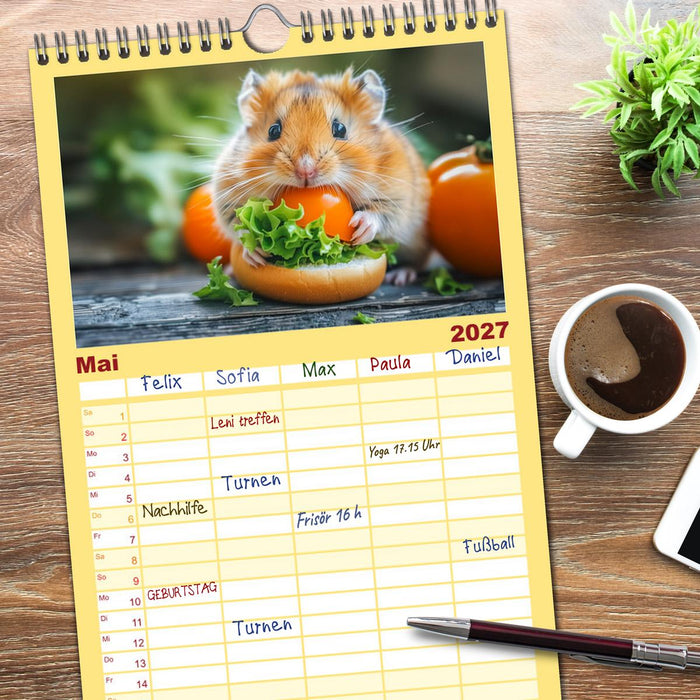 Lustige Hamster (CALVENDO Familienplaner 2027)