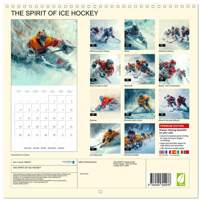 THE SPIRIT OF ICE HOCKEY (CALVENDO Monthly Calendar 2027)