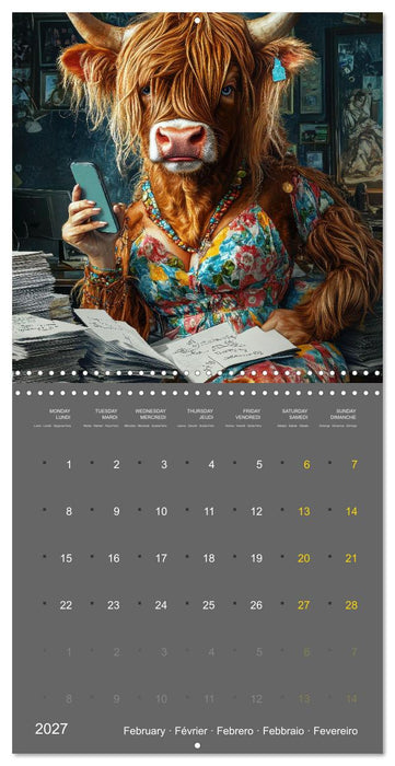 Silly cows - Terribly charming characters (CALVENDO Monthly Calendar 2027)