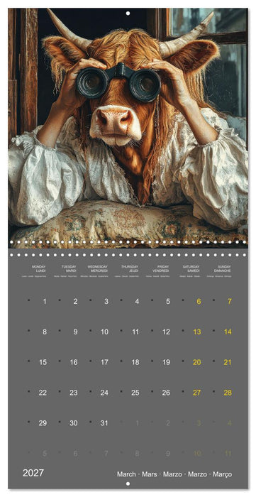 Silly cows - Terribly charming characters (CALVENDO Monthly Calendar 2027)