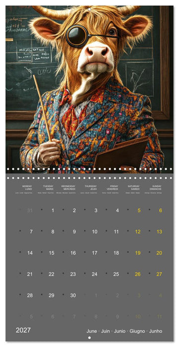 Silly cows - Terribly charming characters (CALVENDO Monthly Calendar 2027)