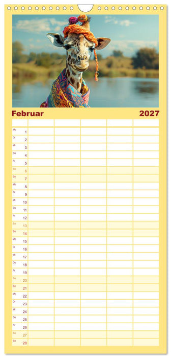 Giraffen-Trend. Hals und Stil (CALVENDO Familienplaner 2027)