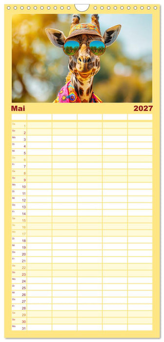 Giraffen-Trend. Hals und Stil (CALVENDO Familienplaner 2027)