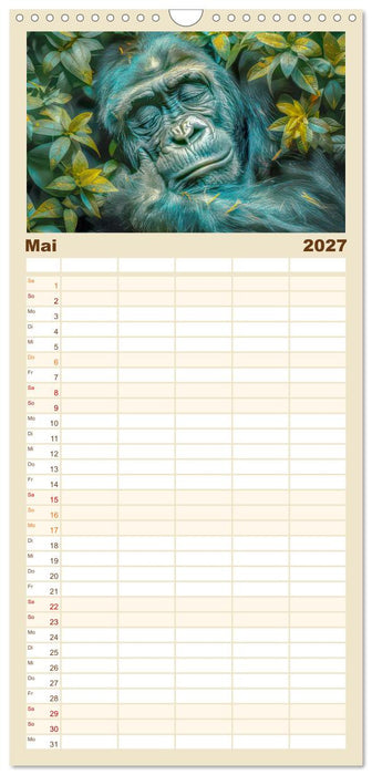 Tierische Träumer - Sanft ruhend (CALVENDO Familienplaner 2027)