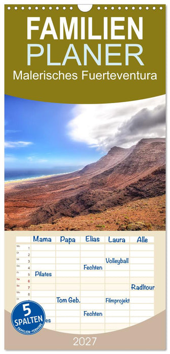 Malerisches Fuerteventura (CALVENDO Familienplaner 2027)