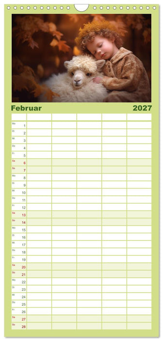 Kleine Schlummerparade: Babys und ihre kuscheligen Tierfreunde (CALVENDO Familienplaner 2027)