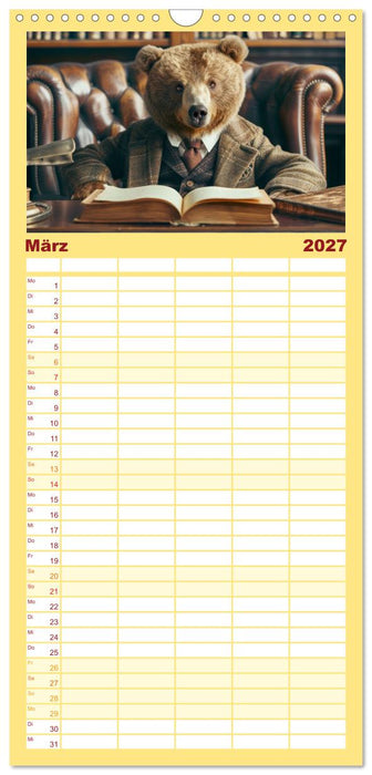 Bären im Büro (CALVENDO Familienplaner 2027)