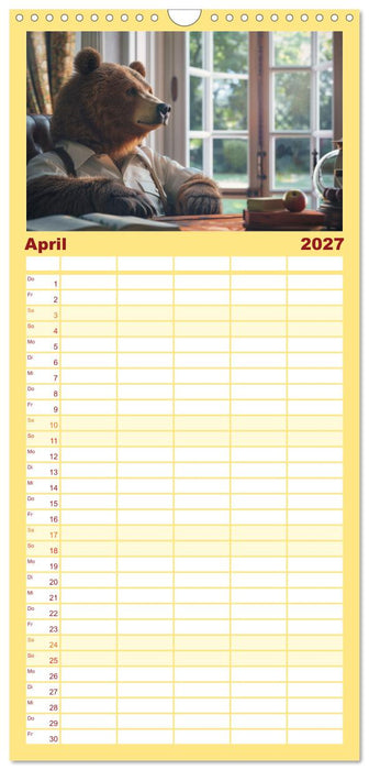 Bären im Büro (CALVENDO Familienplaner 2027)