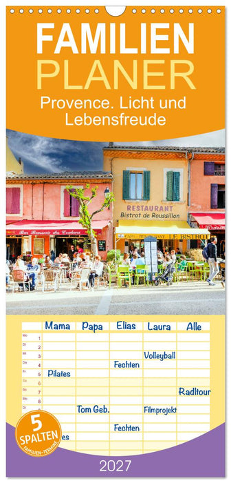 Provence. Licht und Lebensfreude (CALVENDO Familienplaner 2027)