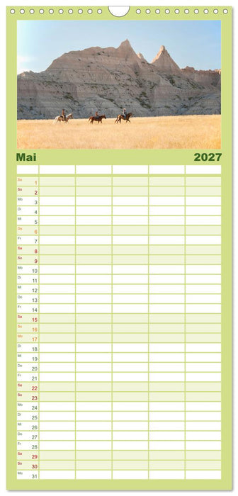 Sioux Im Lande von Sitting Bull (CALVENDO Familienplaner 2027)