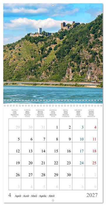 Castles and Palaces in the Middle Rhine Valley (CALVENDO Monthly Calendar 2027)