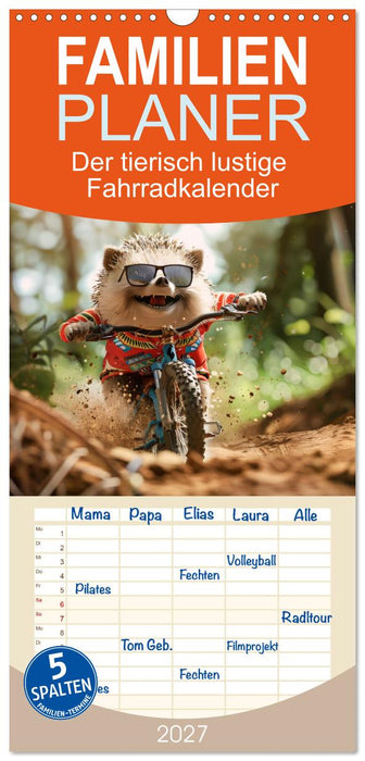 Der tierisch lustige Fahrradkalender (CALVENDO Familienplaner 2027)