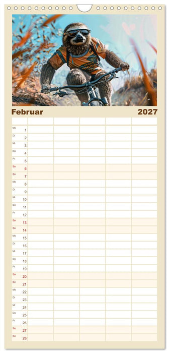 Der tierisch lustige Fahrradkalender (CALVENDO Familienplaner 2027)