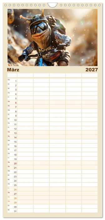 Der tierisch lustige Fahrradkalender (CALVENDO Familienplaner 2027)