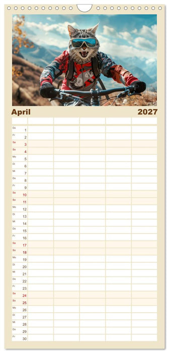 Der tierisch lustige Fahrradkalender (CALVENDO Familienplaner 2027)