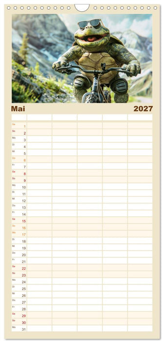 Der tierisch lustige Fahrradkalender (CALVENDO Familienplaner 2027)