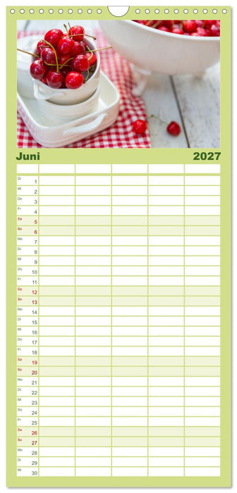 Kirschen aus dem Garten – Erntekalender (CALVENDO Familienplaner 2027)