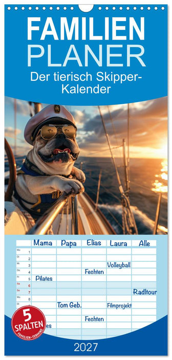 Der tierisch Skipper-Kalender (CALVENDO Familienplaner 2027)
