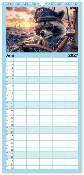 Der tierisch Skipper-Kalender (CALVENDO Familienplaner 2027)