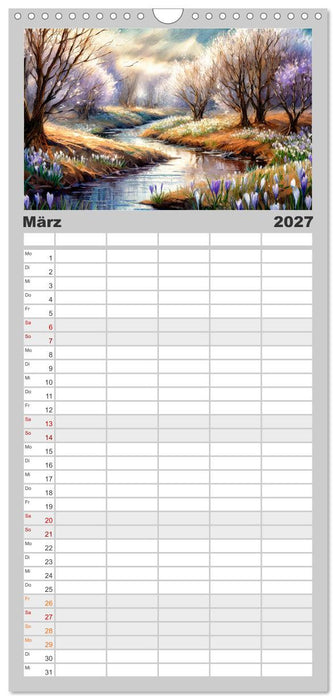 Landschaften im Jahreskreis (CALVENDO Familienplaner 2027)