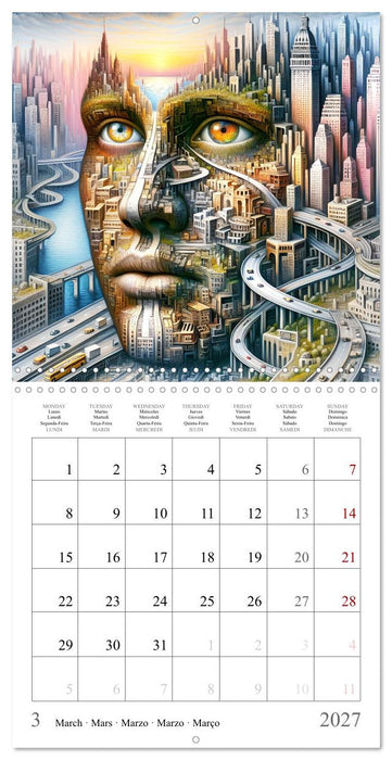 Visages de la métropole (CALVENDO Calendrier mensuel 2027)