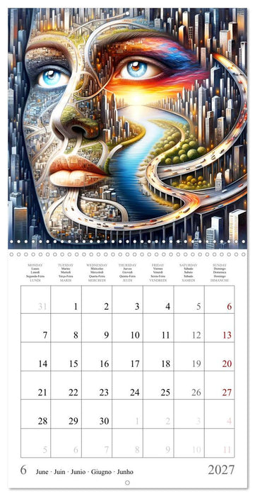 Visages de la métropole (CALVENDO Calendrier mensuel 2027)