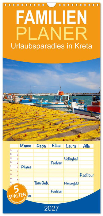 Urlaubsparadies in Kreta (CALVENDO Familienplaner 2027)