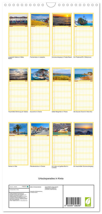 Urlaubsparadies in Kreta (CALVENDO Familienplaner 2027)