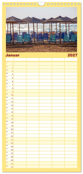 Urlaubsparadies in Kreta (CALVENDO Familienplaner 2027)