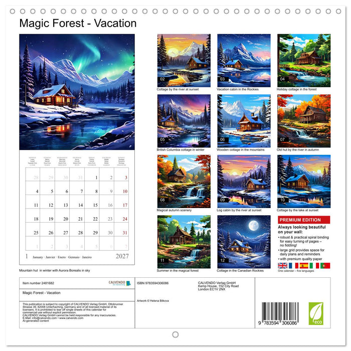 Magic Forest - Vacation (CALVENDO Monthly Calendar 2027)