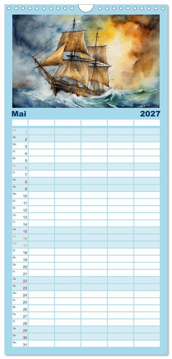 Großsegler aus vergangenen Zeiten (CALVENDO Familienplaner 2027)