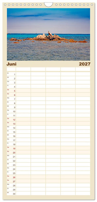 Traumhaftes Sardinien (CALVENDO Familienplaner 2027)