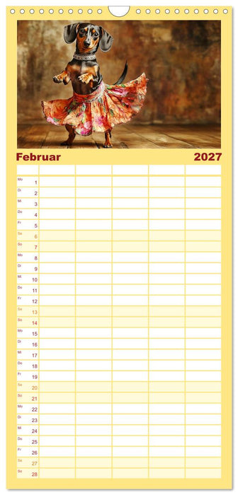 Lustige Sportarten für Hunde (CALVENDO Familienplaner 2027)