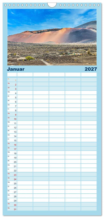 Lanzarote - Wo die Vulkane die Landschaft formten (CALVENDO Familienplaner 2027)