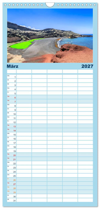 Lanzarote - Wo die Vulkane die Landschaft formten (CALVENDO Familienplaner 2027)