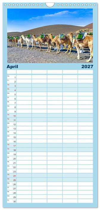 Lanzarote - Wo die Vulkane die Landschaft formten (CALVENDO Familienplaner 2027)