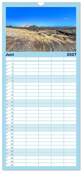 Lanzarote - Wo die Vulkane die Landschaft formten (CALVENDO Familienplaner 2027)