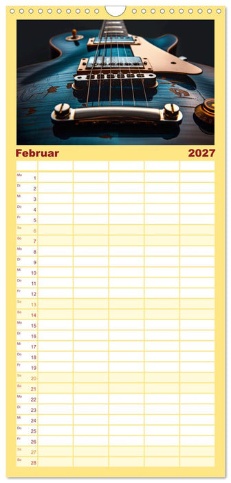Wegbegleiter Gitarre (CALVENDO Familienplaner 2027)