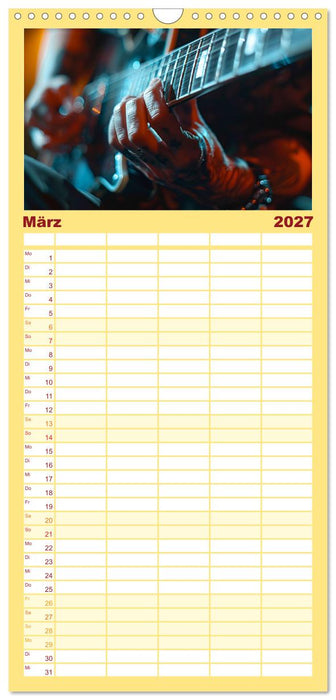 Wegbegleiter Gitarre (CALVENDO Familienplaner 2027)