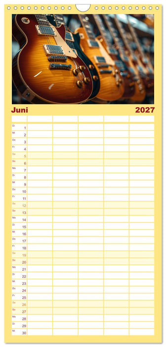 Wegbegleiter Gitarre (CALVENDO Familienplaner 2027)