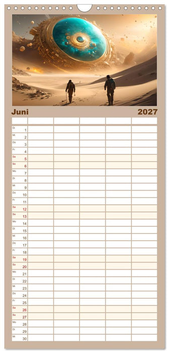 Portale in fremde Welten - Mystische Pforten (CALVENDO Familienplaner 2027)