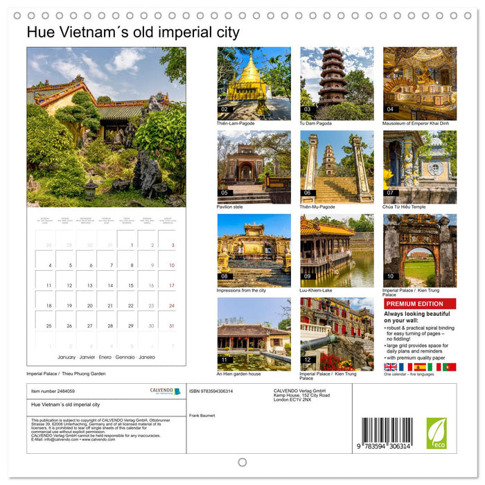 Hue Vietnam´s old imperial city (CALVENDO Monthly Calendar 2027)