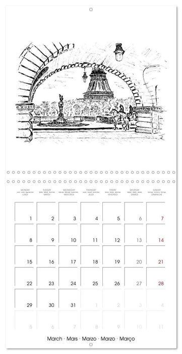 My PARIS (CALVENDO Calendrier mensuel 2027)