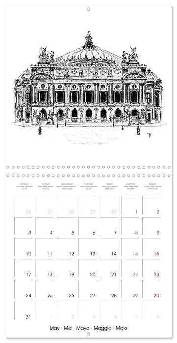 My PARIS (CALVENDO Calendrier mensuel 2027)