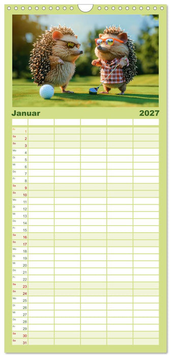 Der tierisch lustige Golfkalender (CALVENDO Familienplaner 2027)