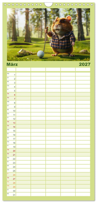 Der tierisch lustige Golfkalender (CALVENDO Familienplaner 2027)